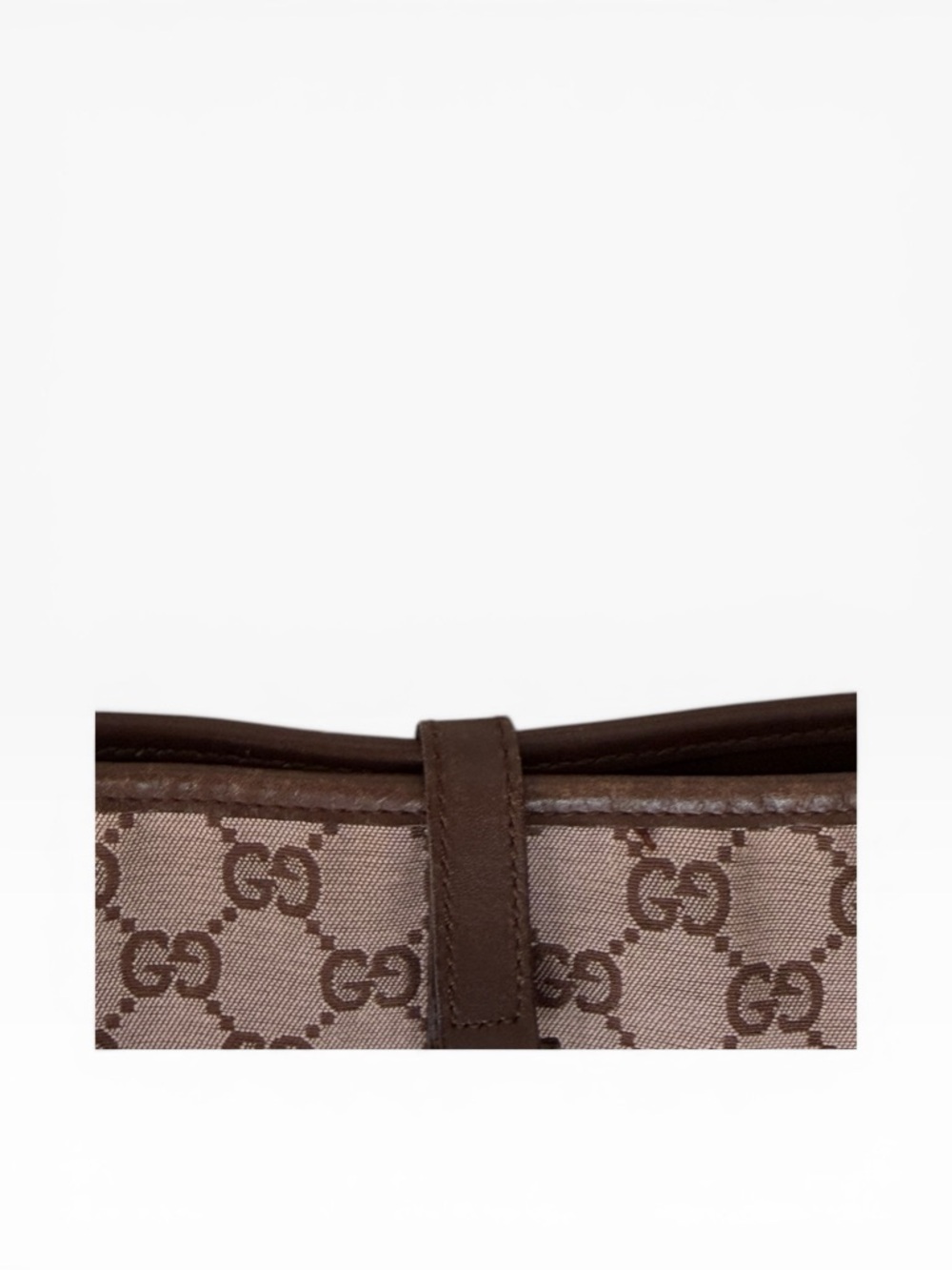 Gucci Jackie GG Brown Canvas Leather Trim Shoulder Bag - Picture 14 of 16